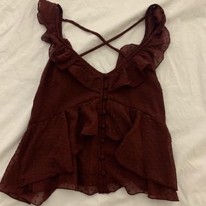 Maroon Abercrombie Blouse